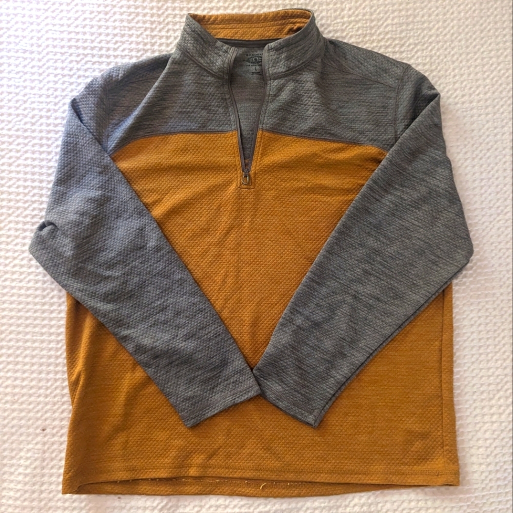 G. H. Bass Men's quilted three quarter zip up